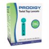 Prodigy. Caja de 100 lancetas calibre 28 para glucómetro Prodigy.